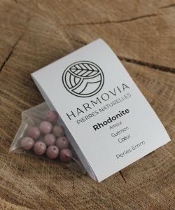 Perles Rhodonite Unie 6mm, 1 pièce